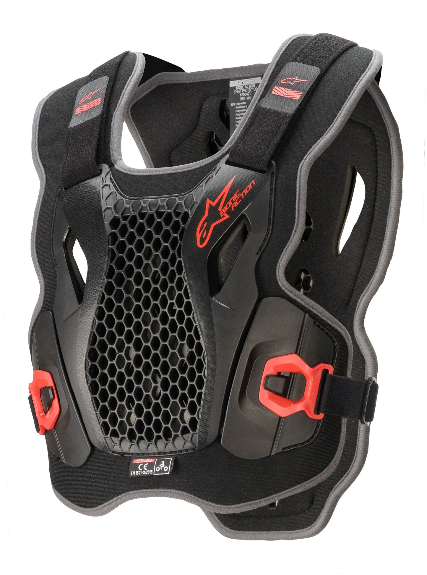 Bionic Action Chest Protector Black/Red Md/Lg