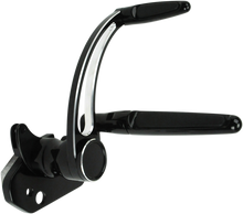 HAWG HALTERS Forward Control - '14+ FLH - Black Anodized - Standard - Folding Rubber Inlay Pegs - Solid Lever FCK-F14AS-FR