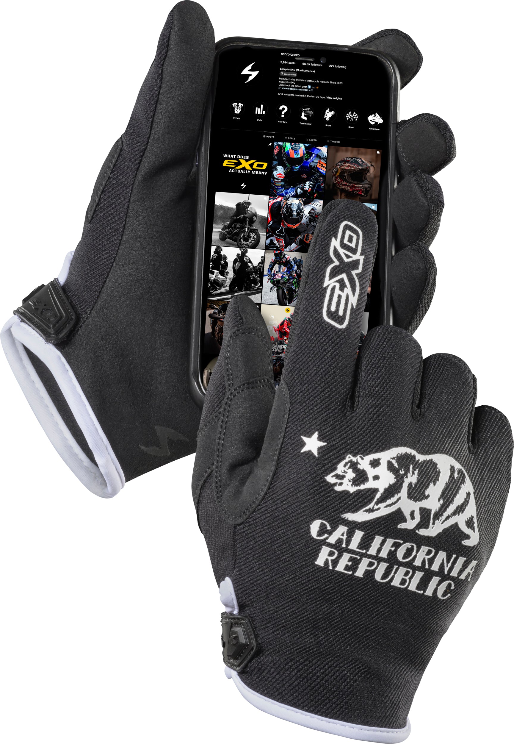 Moto Flex Gloves Golden State Black/White 3x