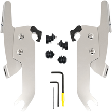 MEMPHIS SHADES Fats/Slim Windshield Trigger Lock Complete Mount Kit - Polished - FLSL MEK2051