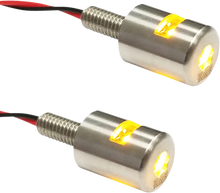 K&S TECHNOLOGIES Three-Beam License Plate Bolt Lights - Amber 25-9180