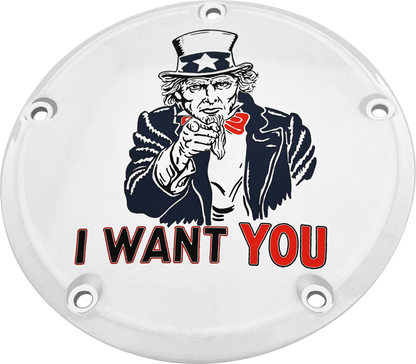 7   M8 Touring Derby Cover Uncle Sam Chrome