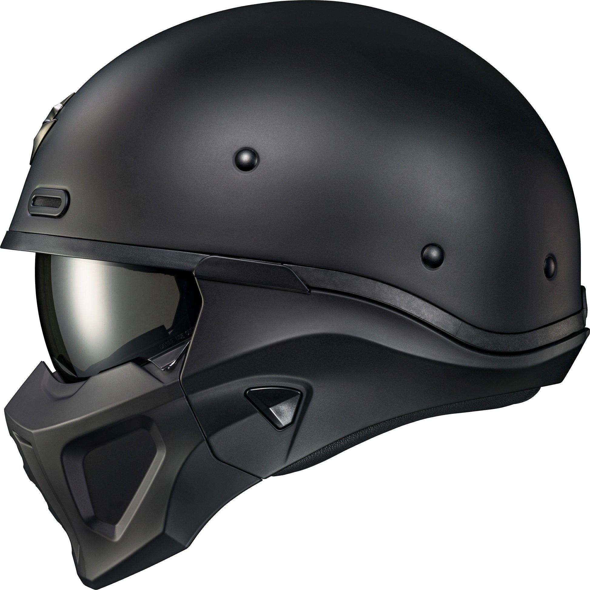 Covert X Open Face Helmet Matte Black Lg