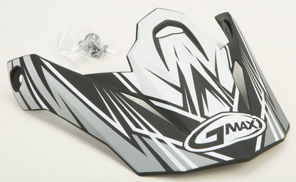 Visor W/Screws Raz Mx 86 Matte Silver/White