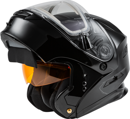 Md 01s Modular Snow Helmet W/Electric Shield Black Xl