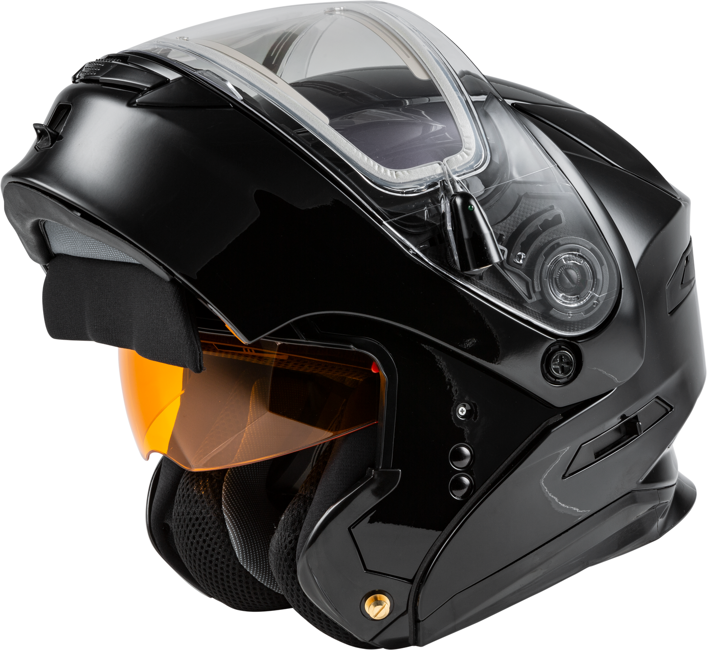 Md 01s Modular Snow Helmet W/Electric Shield Black Sm