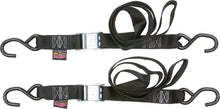 Tie Down Cam S Hook 1.5"X5.5' Black Pair