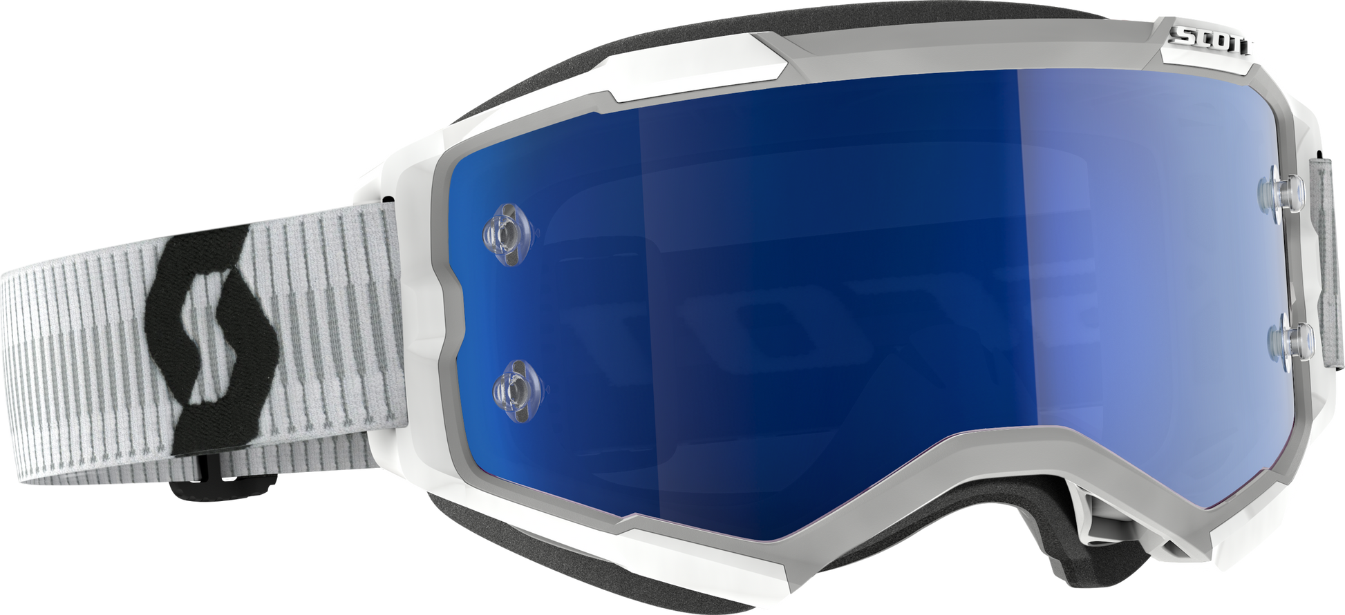 Fury Goggle White Blue Chrome Works