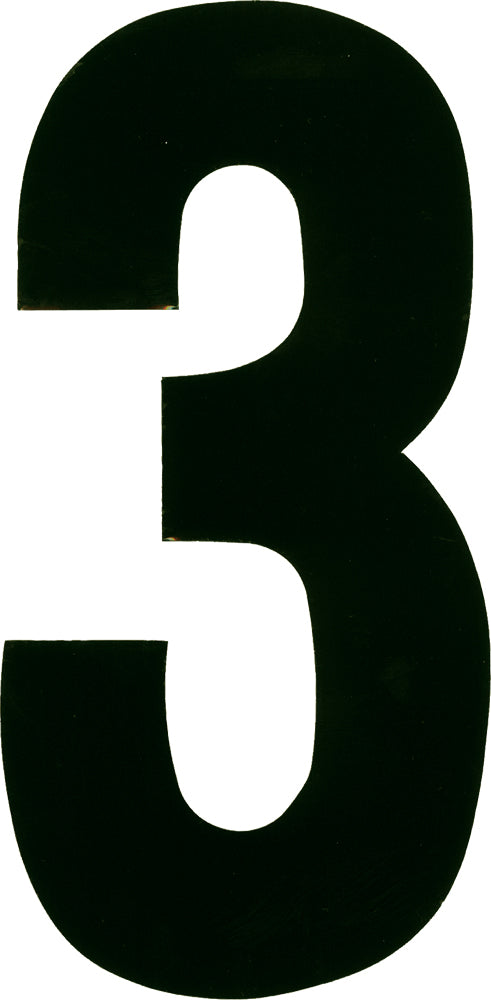 #3 7" Black Extreme Digits 3/Pk