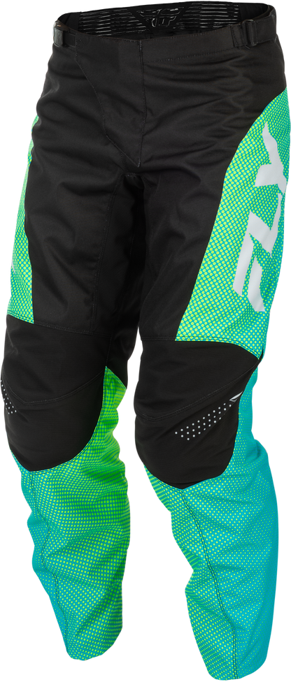 F 16 Pants Aqua/Black/White Sz 30