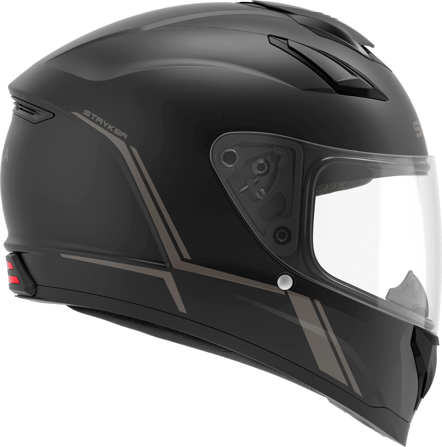 Stryker Full Face Helmet With Mesh Intercom Matte Black Lg