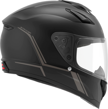 Stryker Full Face Helmet With Mesh Intercom Matte Black Md