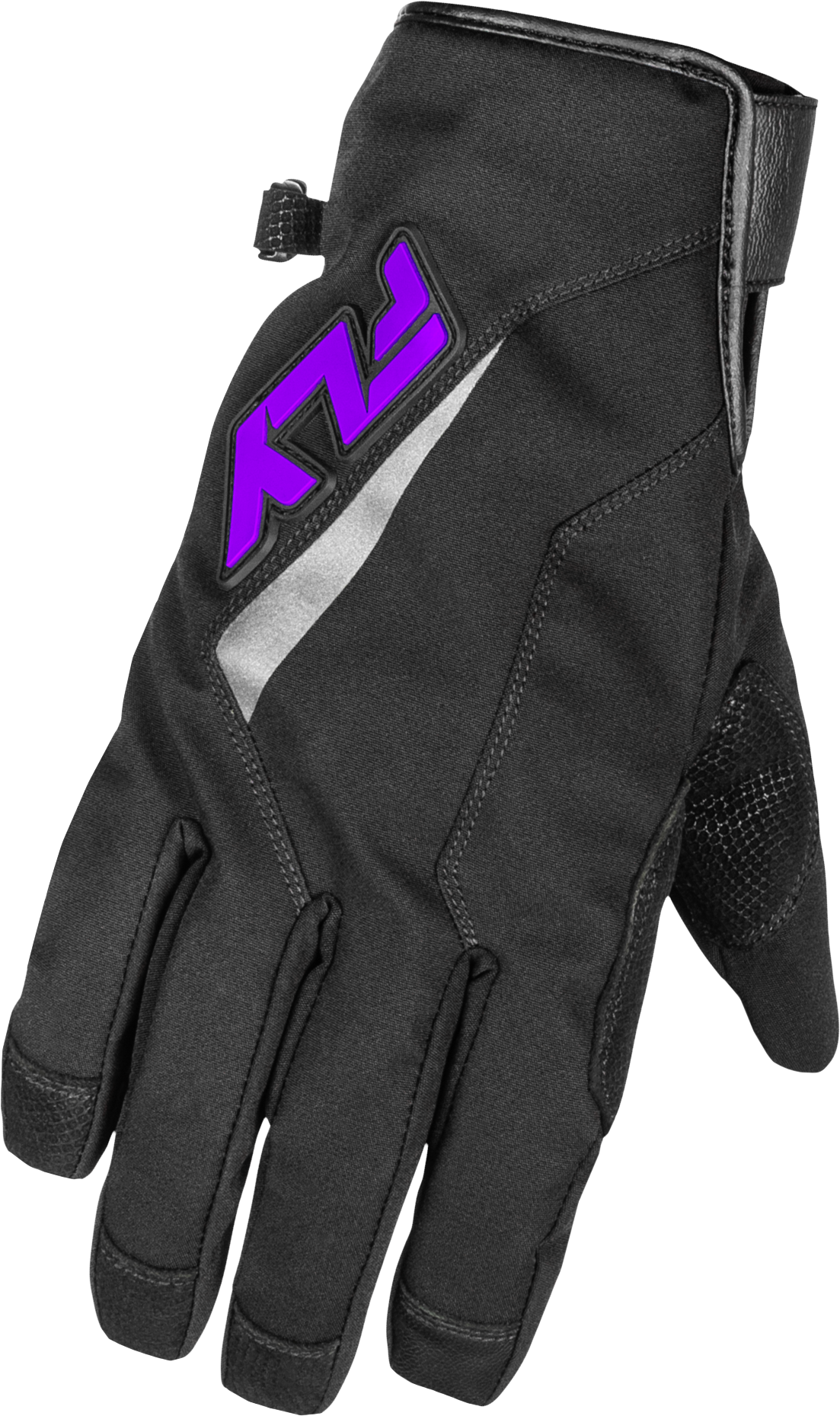 Title Long Gloves Black/Purple Lg