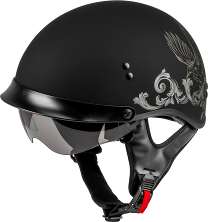 Hh 65 Corvus Helmet W/ Peak Matte Black/Tan 2x