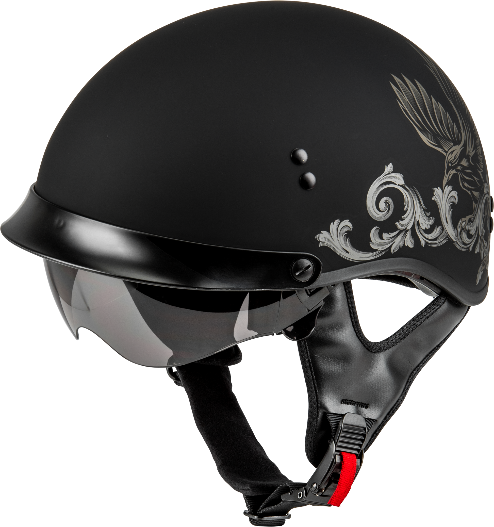 Hh 65 Corvus Helmet W/ Peak Matte Black/Tan Xl