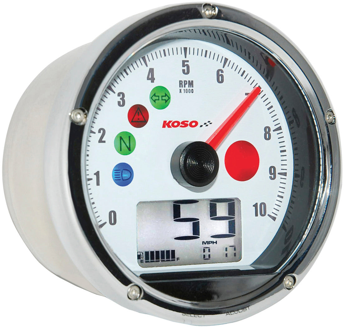 Tnt 01 Multifunction Speedometer White