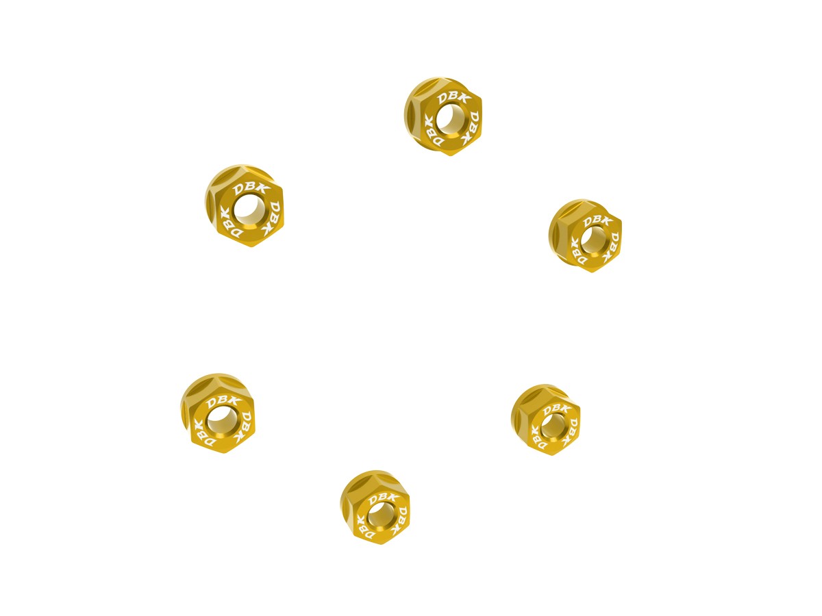DBK Special Parts (Ducabike) Ring Gear Sprocket Nuts for Triumph and Ducati (set of 6) - M8 x1.25