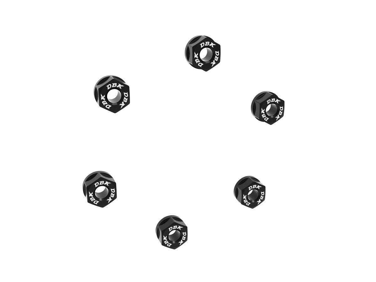DBK Special Parts (Ducabike) Flange Nuts for Triumph (set of 6) - M10 x1.25