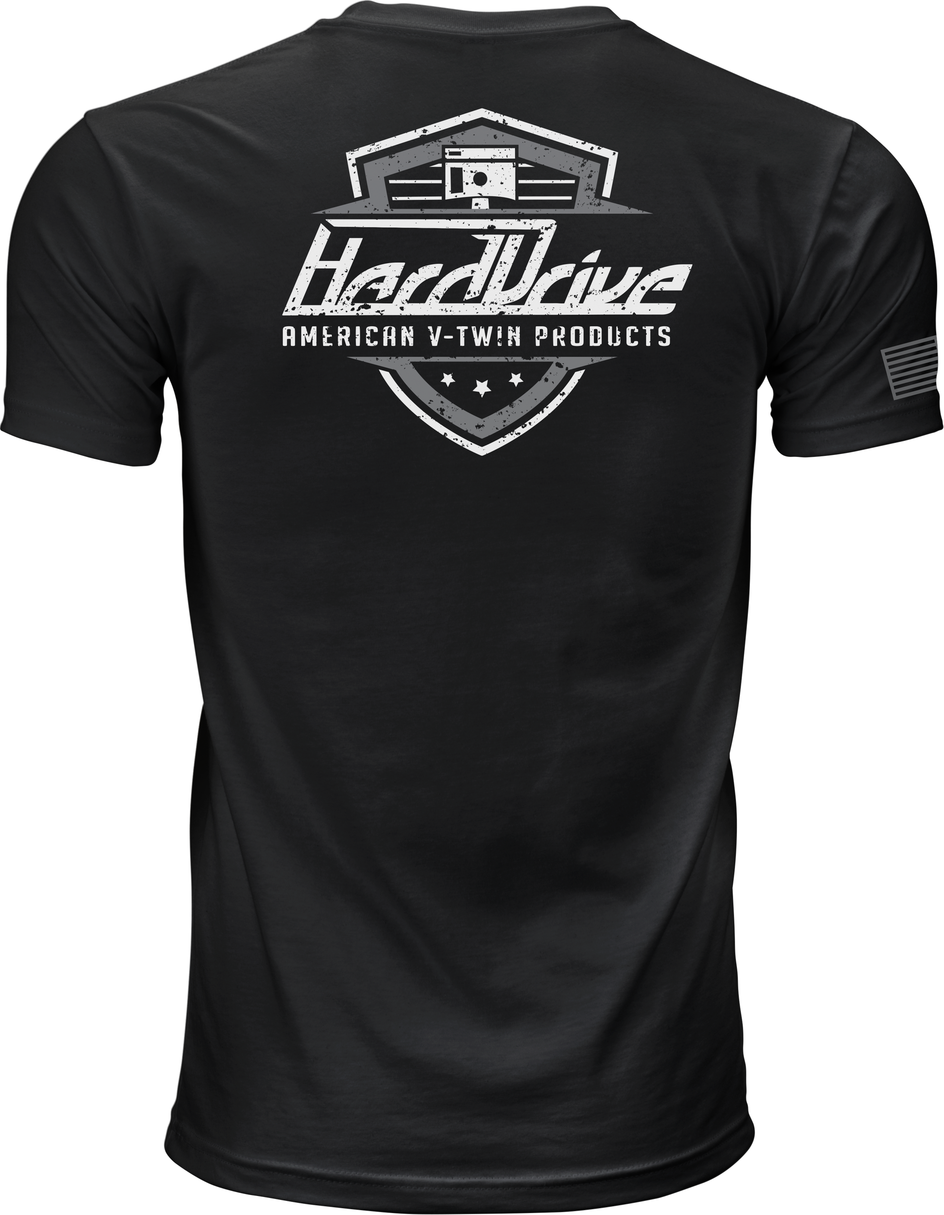 Harddrive Shield Tee Black/White Xl