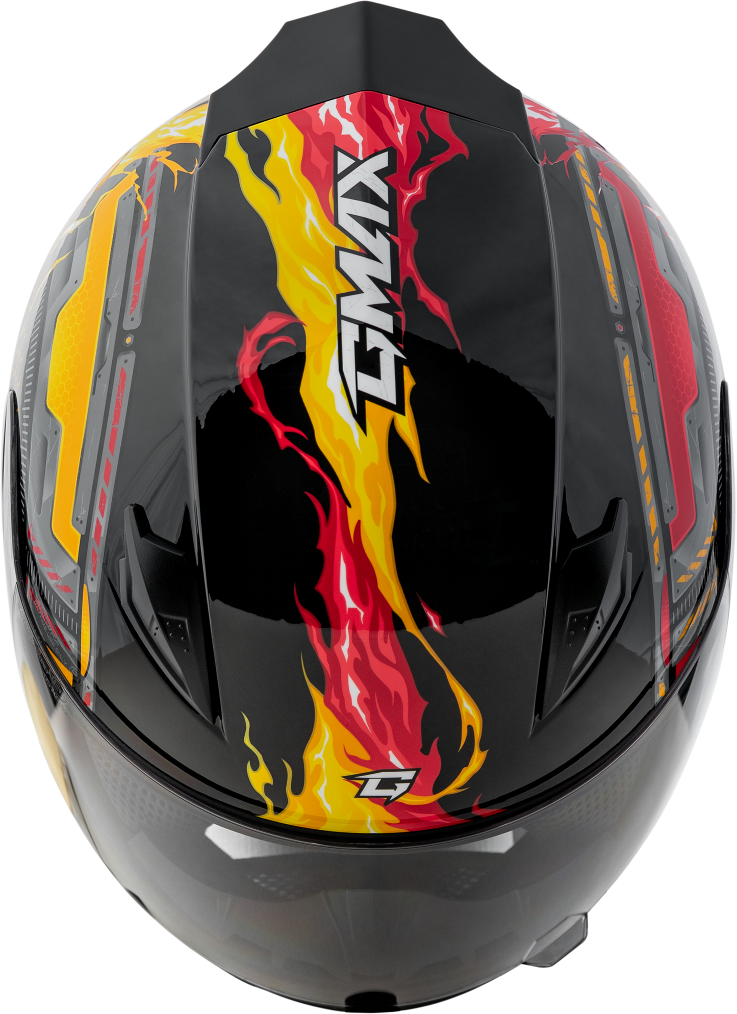 Gm 49y Charge Helmet Black/Red/Yellow Yl
