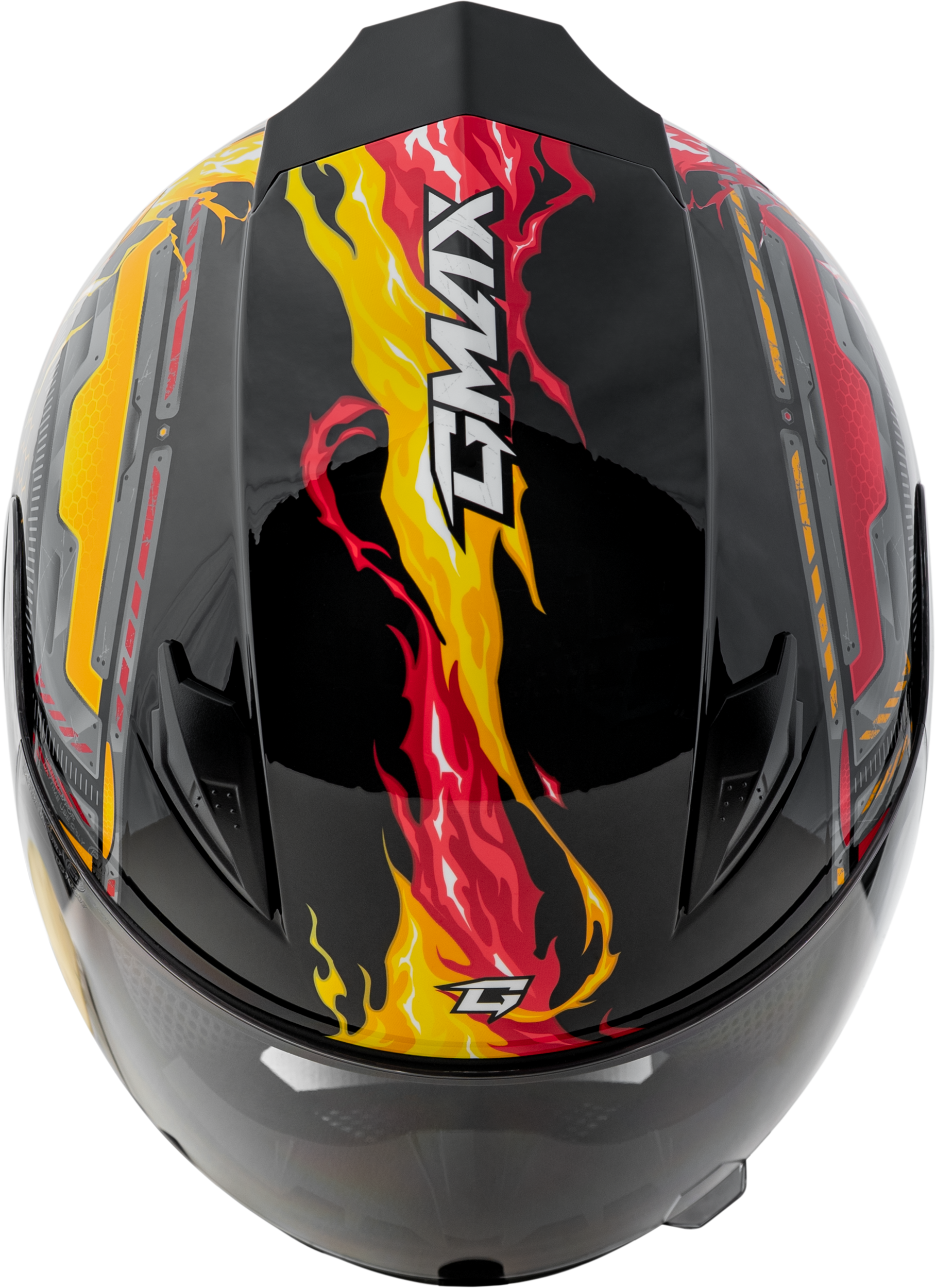 Gm 49y Charge Helmet Black/Red/Yellow Yl