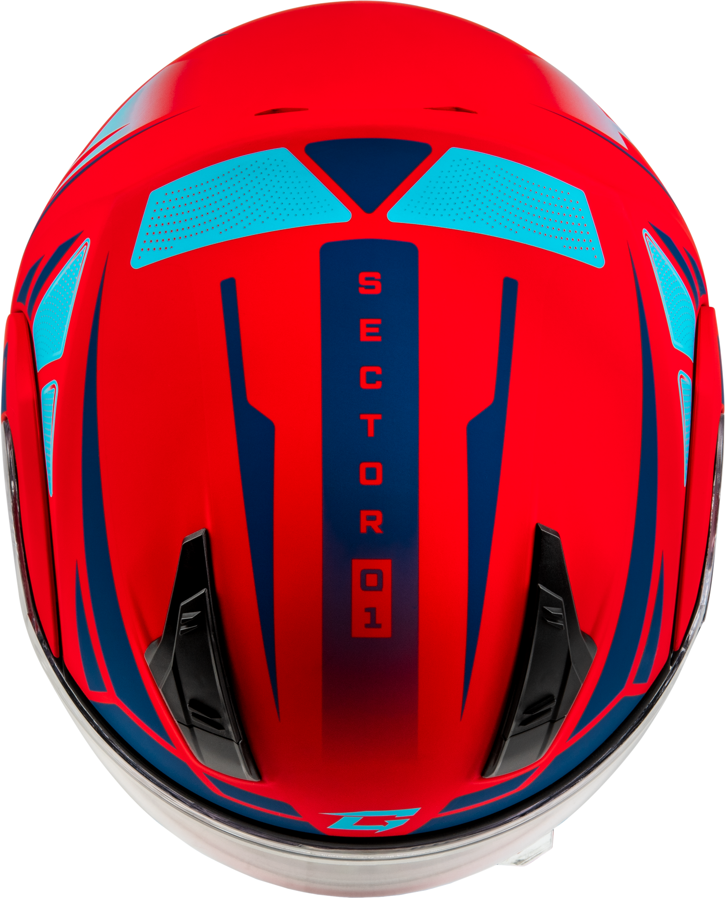Md 04 Sector Helmet Matte Red/Blue Sm