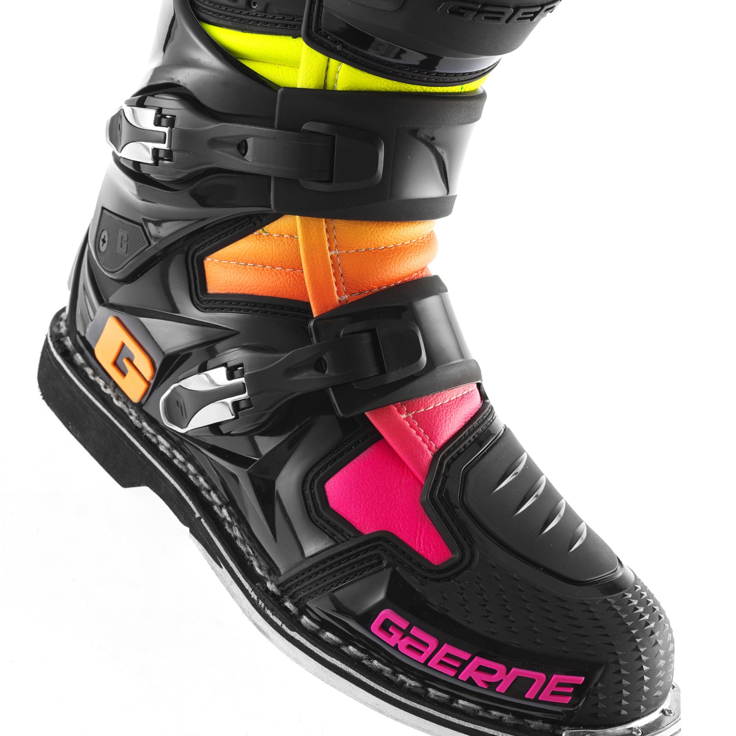 Sg12 Le Boots Black/Orange/Pink Sz 10