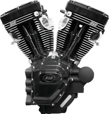 S&S Cycle 06-17 Dyna T143 Black Edition Long Block Engine - Wrinkle Black