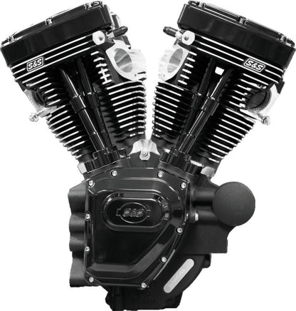S&S Cycle 06-17 Dyna T143 Black Edition Long Block Engine - Wrinkle Black