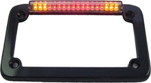 Led License Plate Frame Black W/Turn Signals