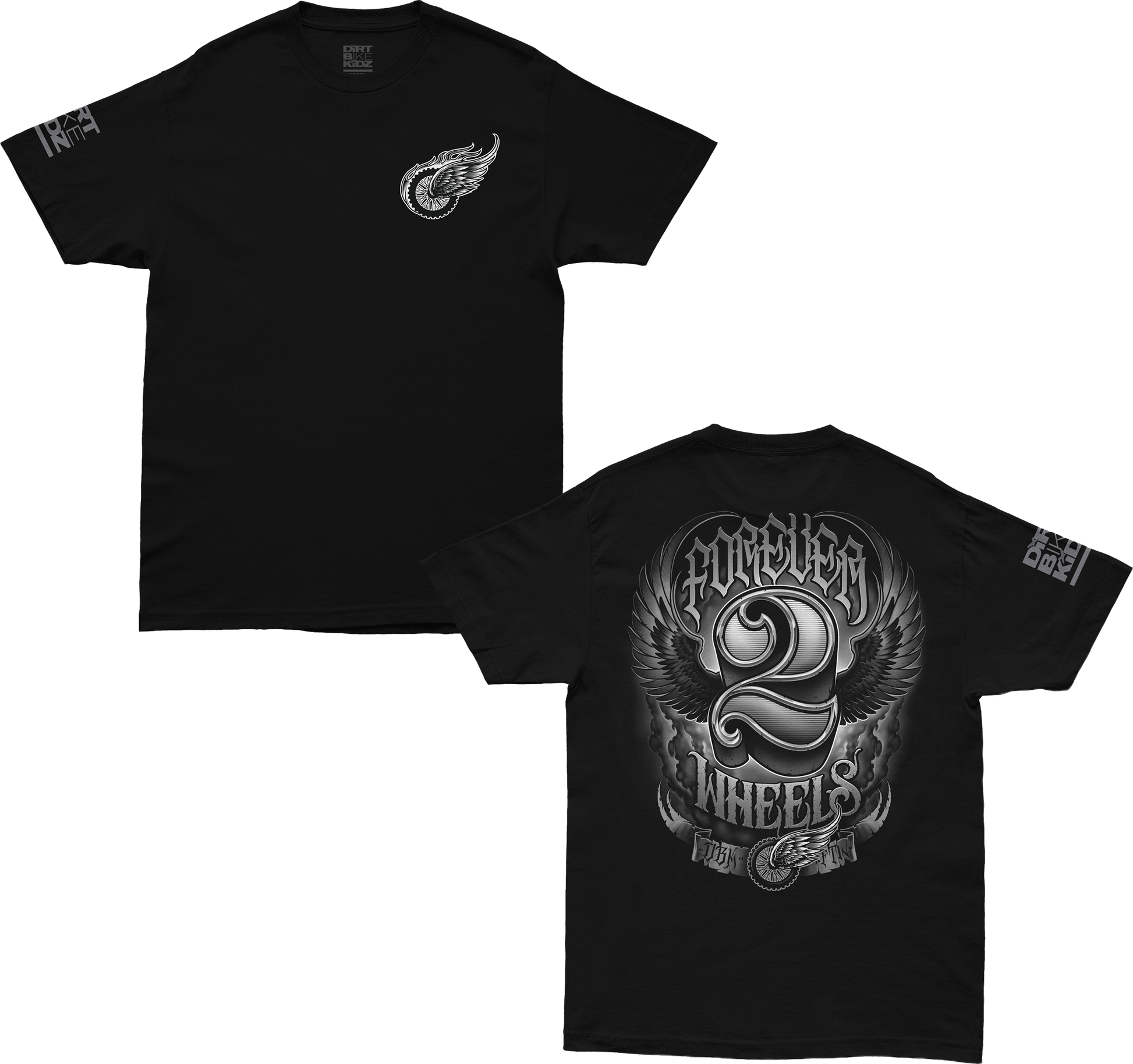 Two Wheels Tee Black Xl
