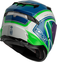 Ff 98 Aftershock Helmet White/Neon Green Xs