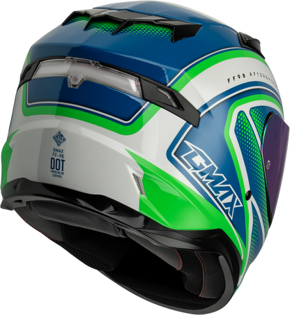 Ff 98 Aftershock Helmet White/Neon Green Sm
