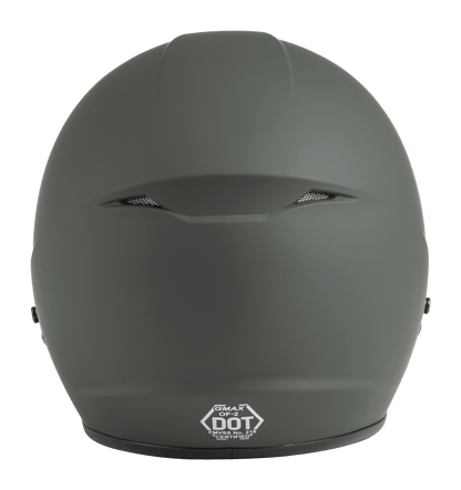 Of 2 Open Face Helmet Matte Green Lg