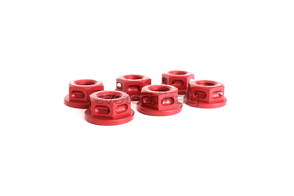 Evotech Srl Billet Aluminum Ring Gear Sprocket Nuts (set of 6) for Ducati and KTM - M8x1.25
