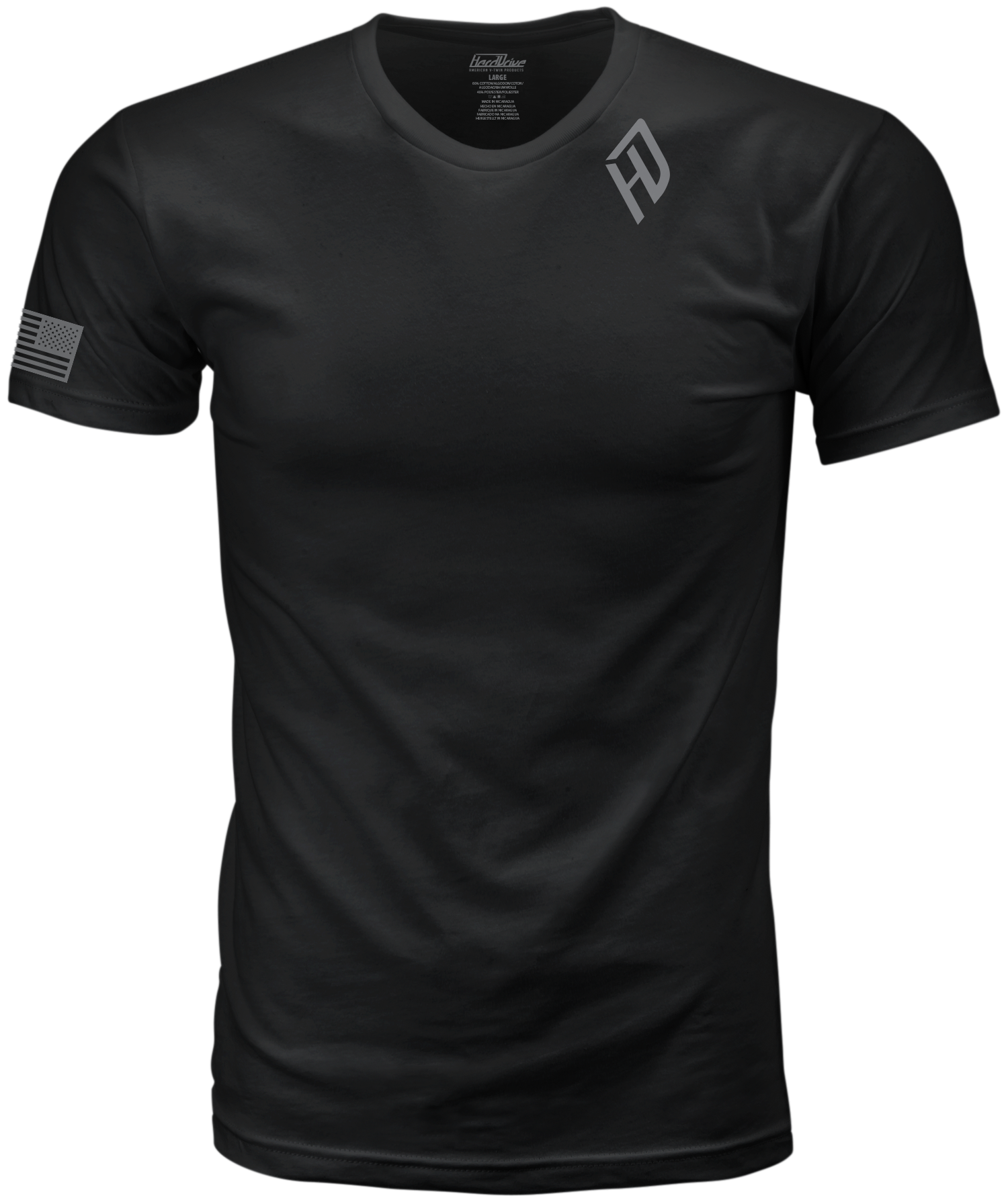 Harddrive Shield Tee Black/White Xl
