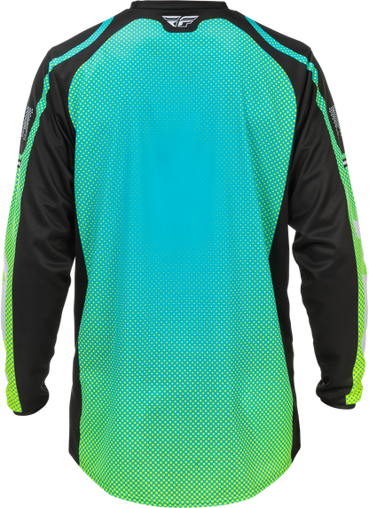 F 16 Jersey Aqua/Black/White Md