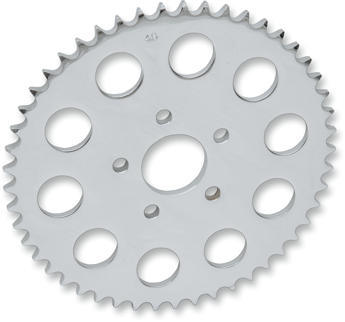 DRAG SPECIALTIES Rear Sprocket - Chrome - Flat - 49 Tooth 71891BP