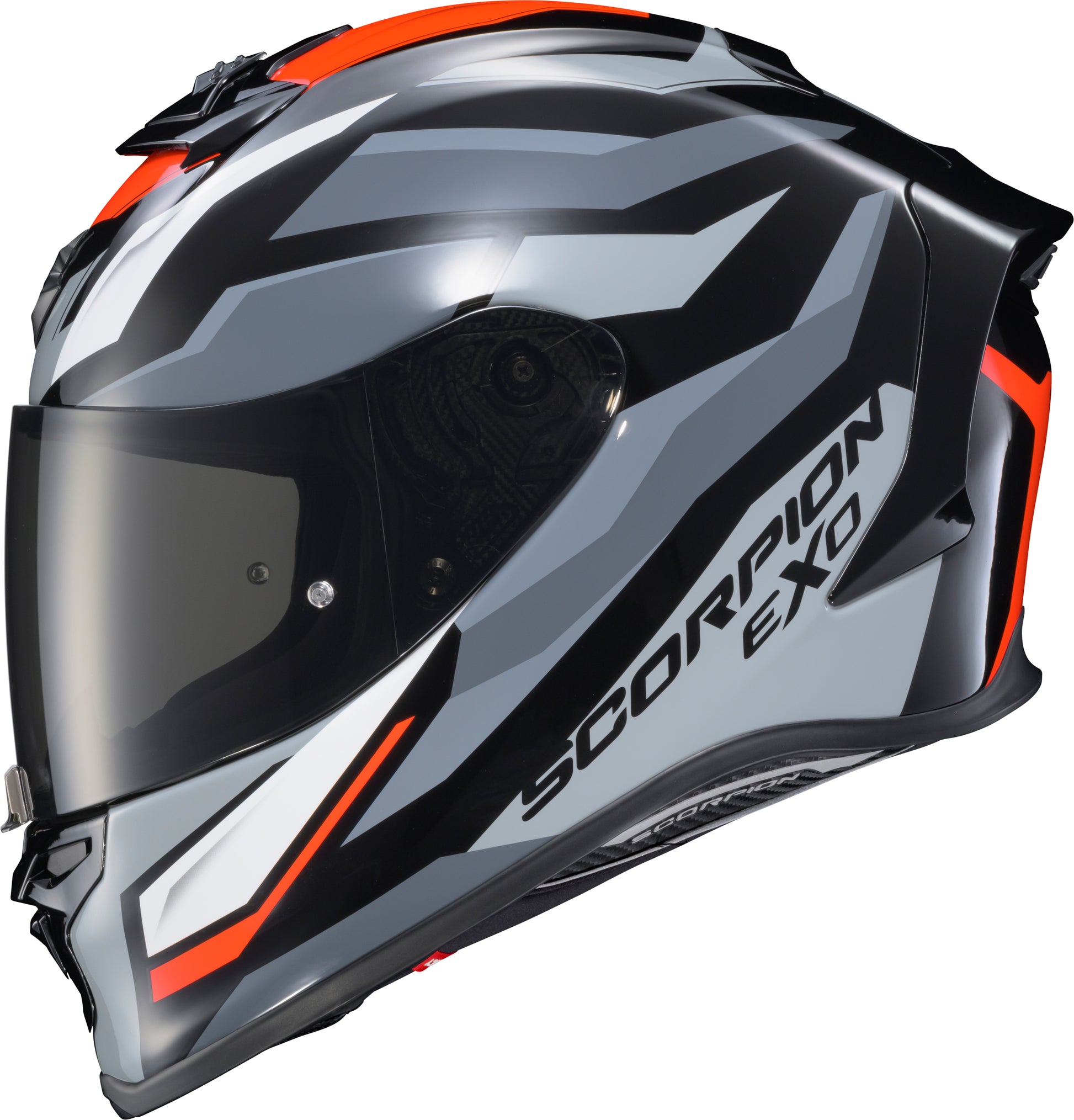 Exo R1 Air Full Face Helmet Raven Black/Red/Grey Lg