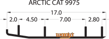 WOODY'S Executive Series™ Flat-Top® Runner - 8.0" - 60° - Arctic Cat/Yamaha WAT-9975