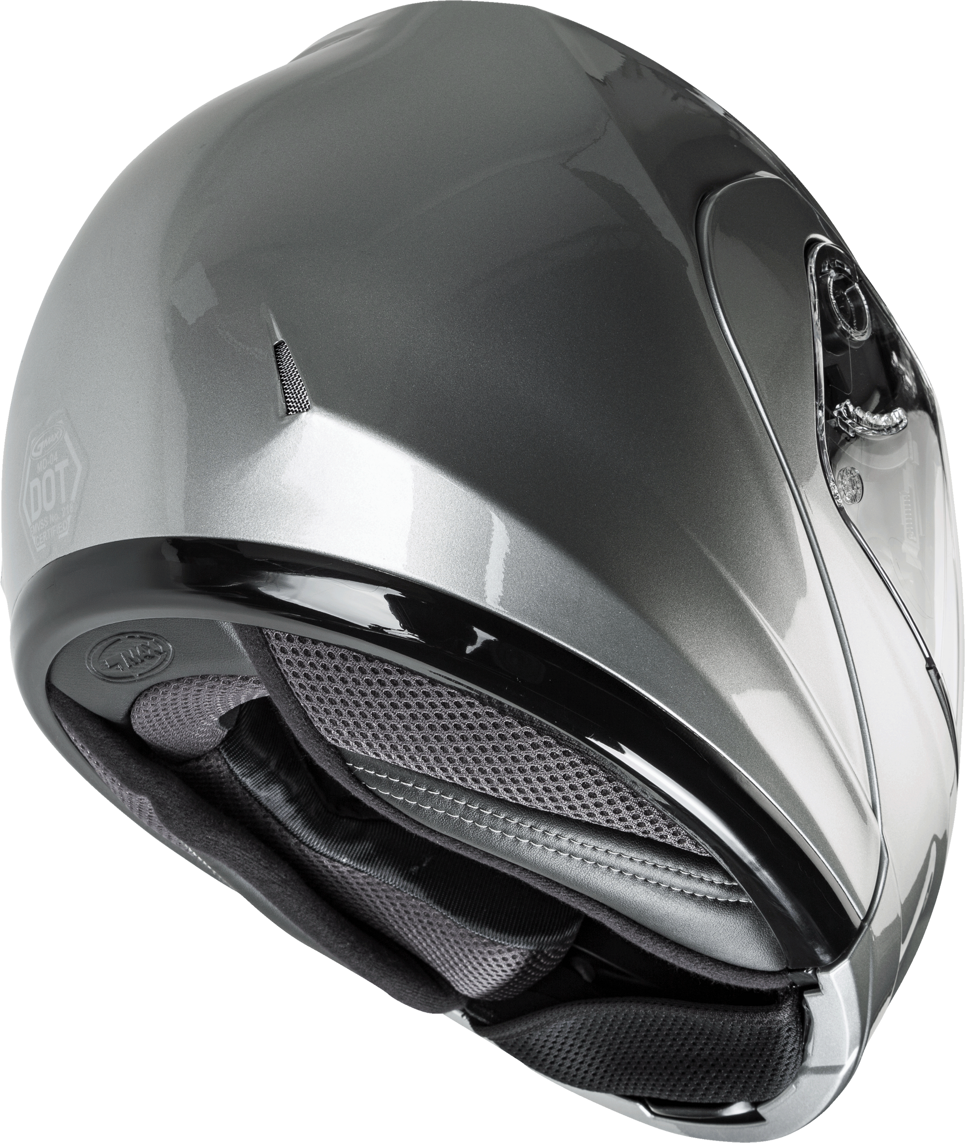 Md 04 Modular Helmet Metallic Silver Sm