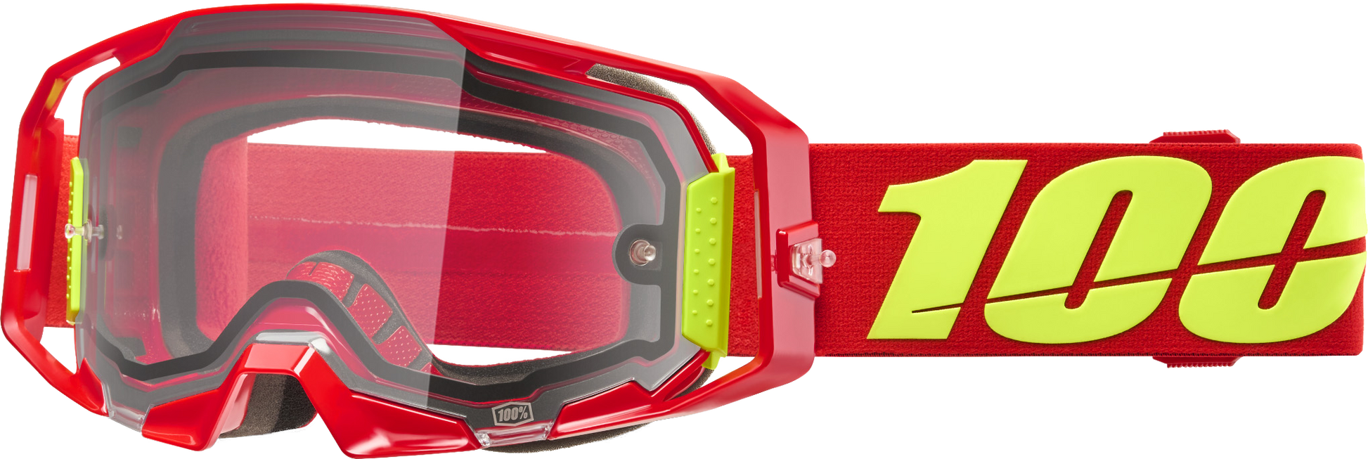 Armatic  Enduro Moto Goggle Red Clear Lens