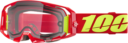 Armatic  Enduro Moto Goggle Red Clear Lens