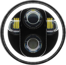 5 3/4" Led Headlight With Full Halo Black