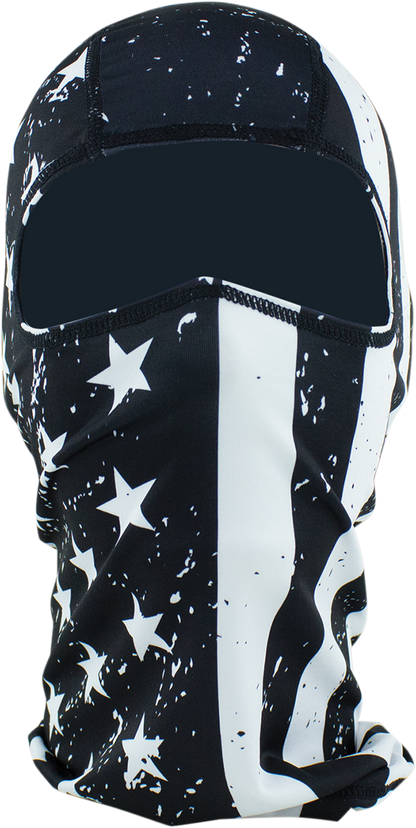 ZAN HEADGEAR Balaclava - Black/White - Flag WBP091