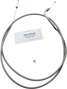 BARNETT Stainless Steel Throttle Cable - +10" - '02-'07 FLH 102-30-30016-10
