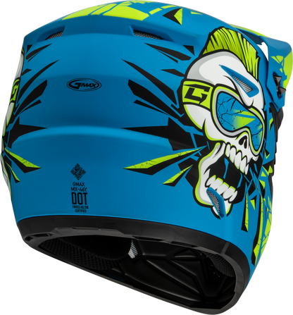 Youth Mx 46y Unstable Helmet Matte Blue/Green Ys