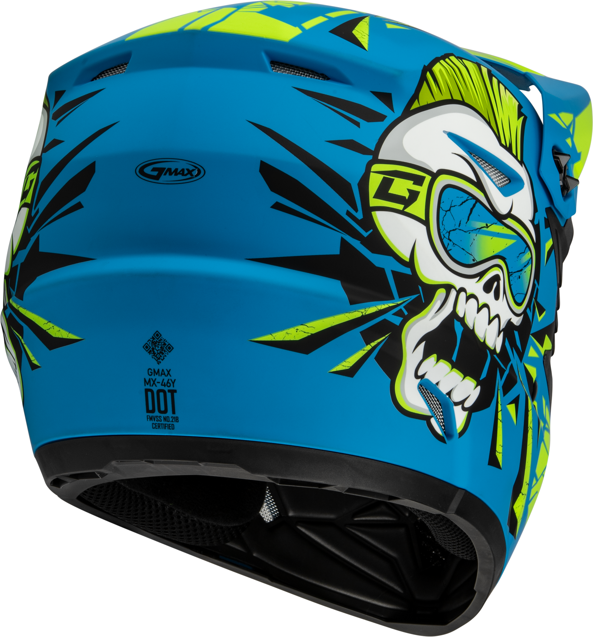 Youth Mx 46y Unstable Helmet Matte Blue/Green Yl