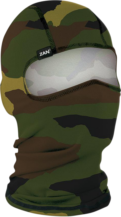 ZAN HEADGEAR Polyester Balaclava - Woodland Camo WBP118