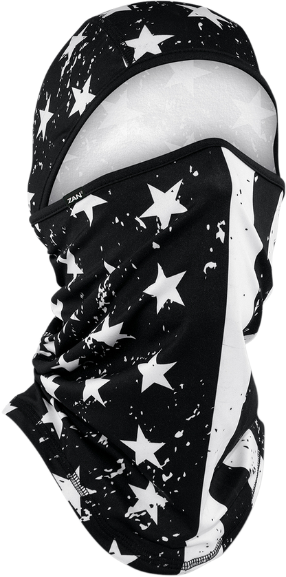 ZAN HEADGEAR SportFlex® Convertible Balaclava - Black/White Flag WB4L091